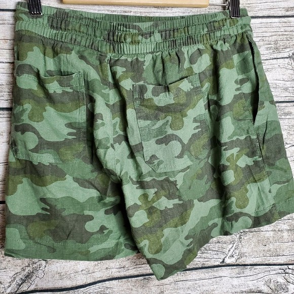 Old Navy Women’s Camo High-Waisted Printed Linen-Blend Shorts- Size Small - Picture 7 of 12